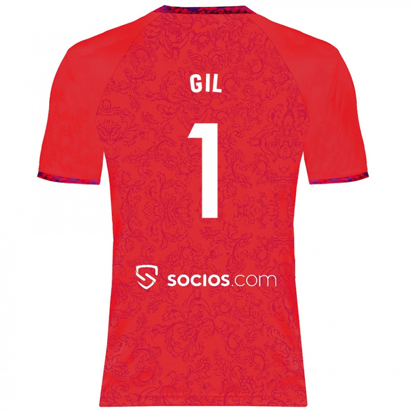 Dames David Gil #1 Rood Uitshirt Uittenue 2024/25 T-Shirt België