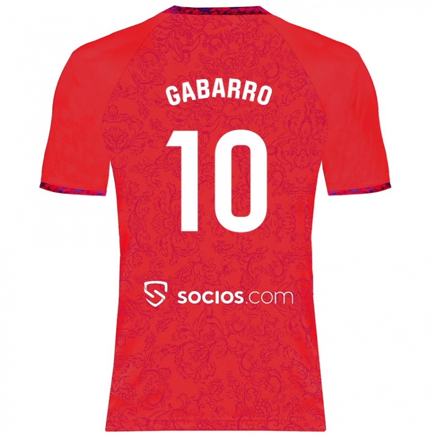 Dames María Inmaculada Gabarro Romero #10 Rood Uitshirt Uittenue 2024/25 T-Shirt België