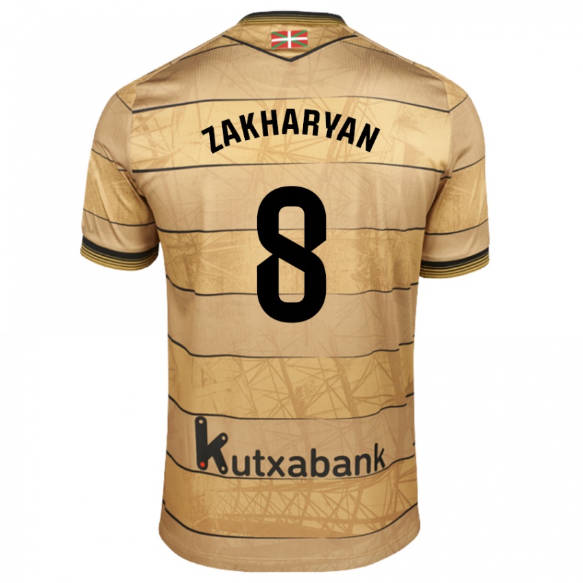 Damen Arsen Zakharyan #8 Braun Auswärtstrikot Trikot 2024/25 T-Shirt Belgien