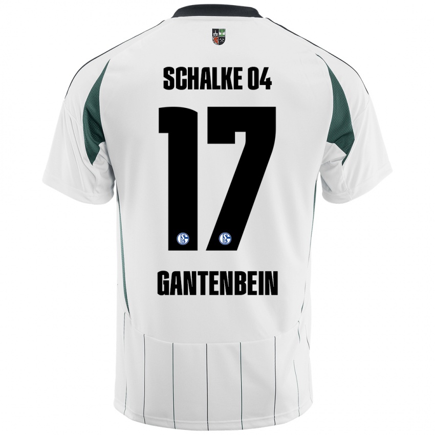 Damen Adrian Gantenbein #17 Weiß Grün Auswärtstrikot Trikot 2024/25 T-Shirt Belgien