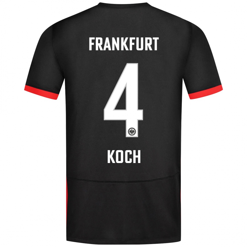 Damen Robin Koch #4 Schwarz Auswärtstrikot Trikot 2024/25 T-Shirt Belgien