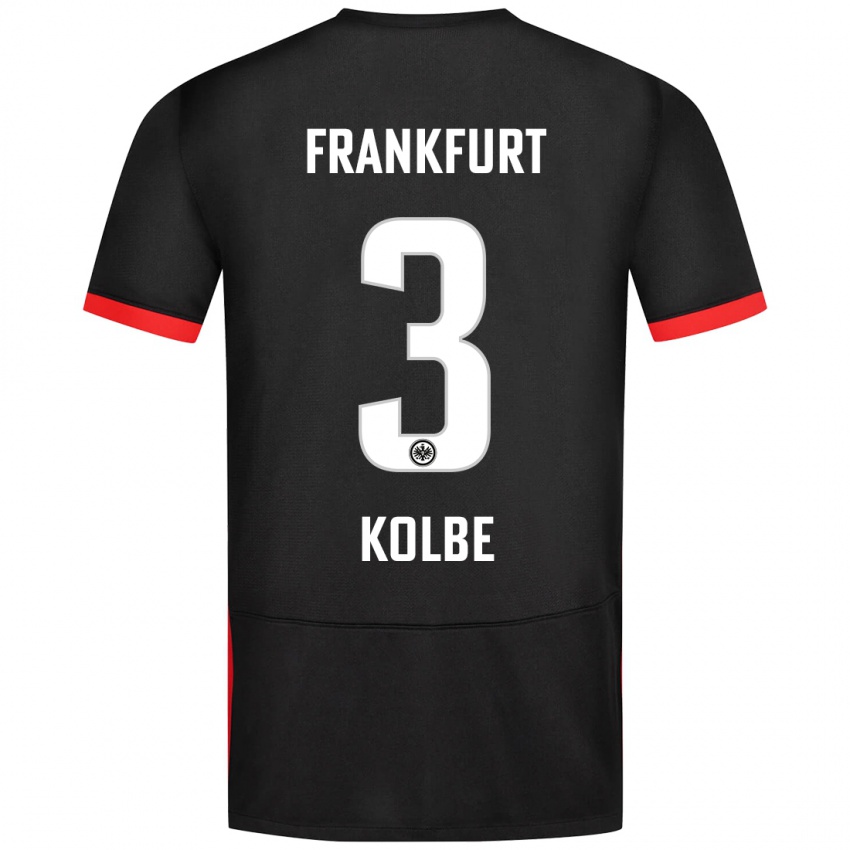 Damen Louis Kolbe #3 Schwarz Auswärtstrikot Trikot 2024/25 T-Shirt Belgien