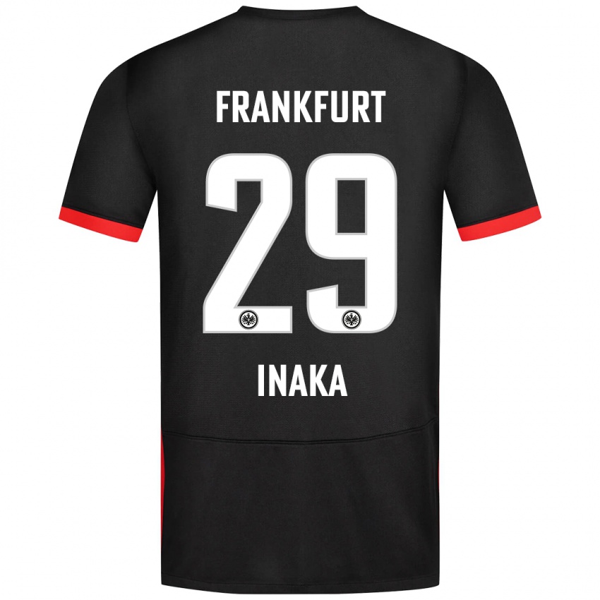 Damen Arthur Inaka #29 Schwarz Auswärtstrikot Trikot 2024/25 T-Shirt Belgien