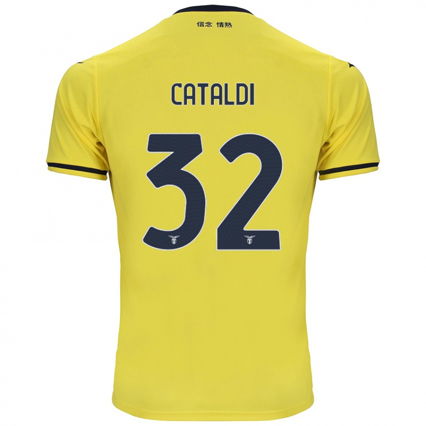 Femme Maillot Danilo Cataldi #32 Jaune Tenues Extérieur 2024/25 T-Shirt Belgique