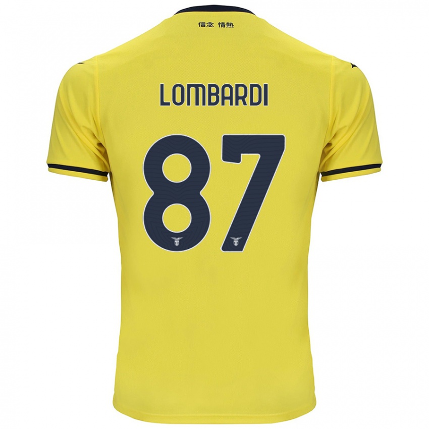 Damen Cristiano Lombardi #87 Gelb Auswärtstrikot Trikot 2024/25 T-Shirt Belgien