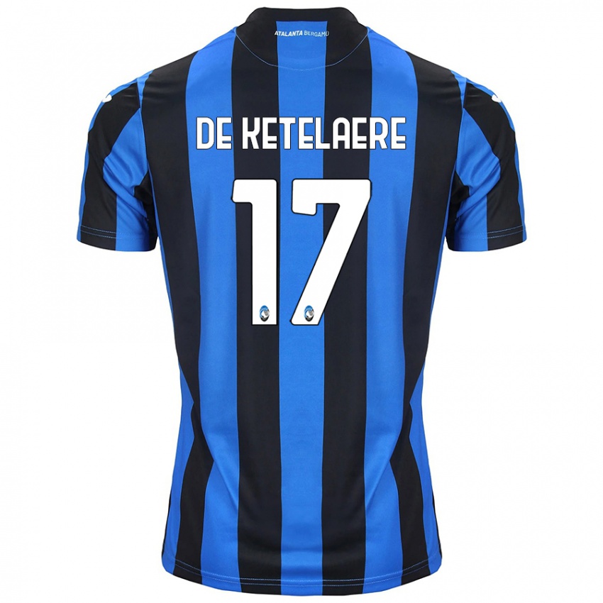 Kinderen Charles De Ketelaere #17 Blauw Zwart Thuisshirt Thuistenue 2024/25 T-Shirt België