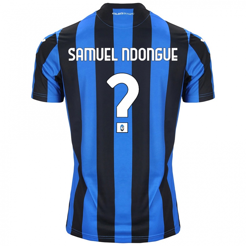 Enfant Maillot Frederick Samuel Ndongue #0 Bleu Noir Tenues Domicile 2024/25 T-Shirt Belgique