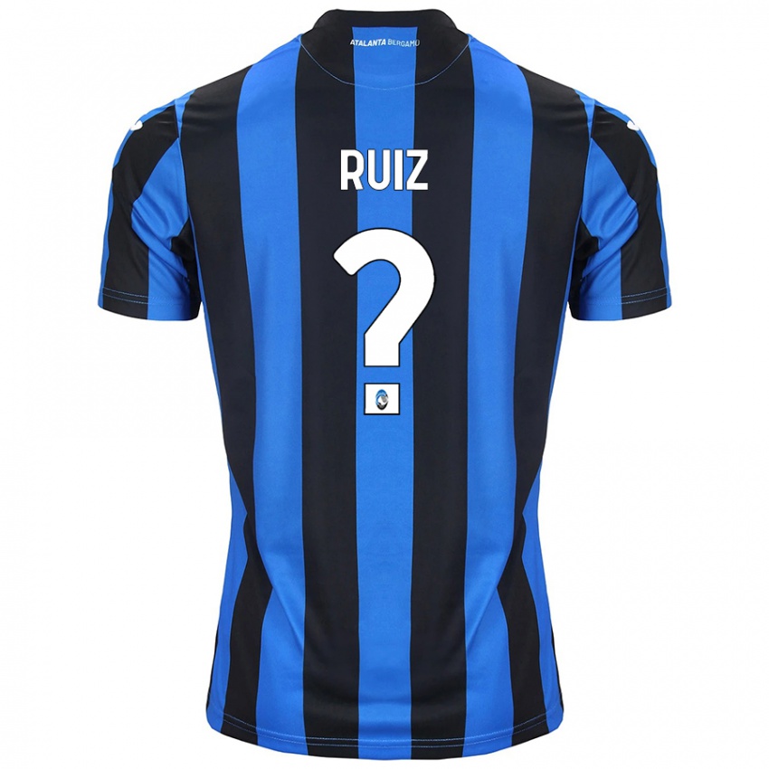 Enfant Maillot Gerard Ruiz #0 Bleu Noir Tenues Domicile 2024/25 T-Shirt Belgique