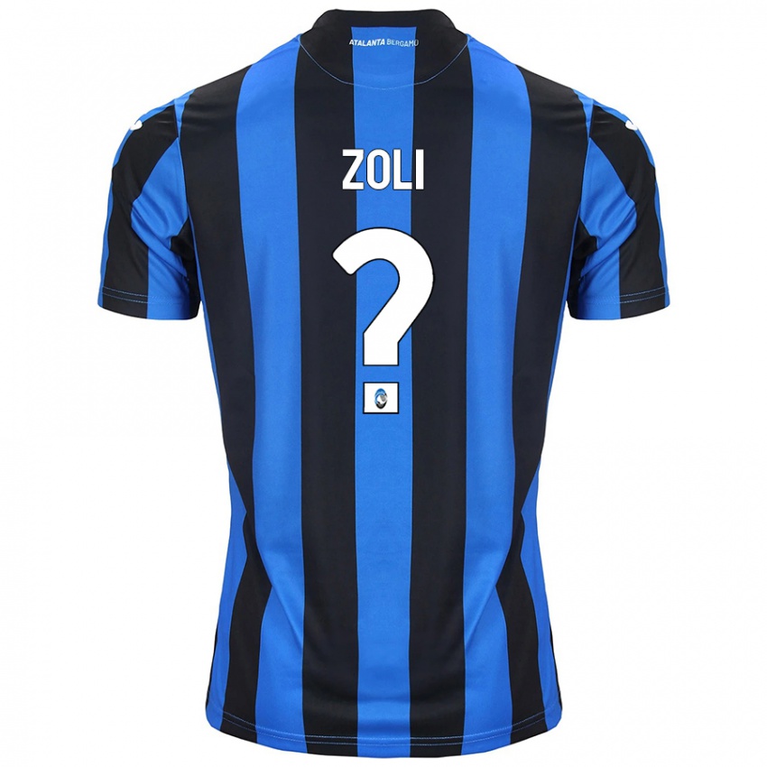 Enfant Maillot Jacopo Zoli #0 Bleu Noir Tenues Domicile 2024/25 T-Shirt Belgique