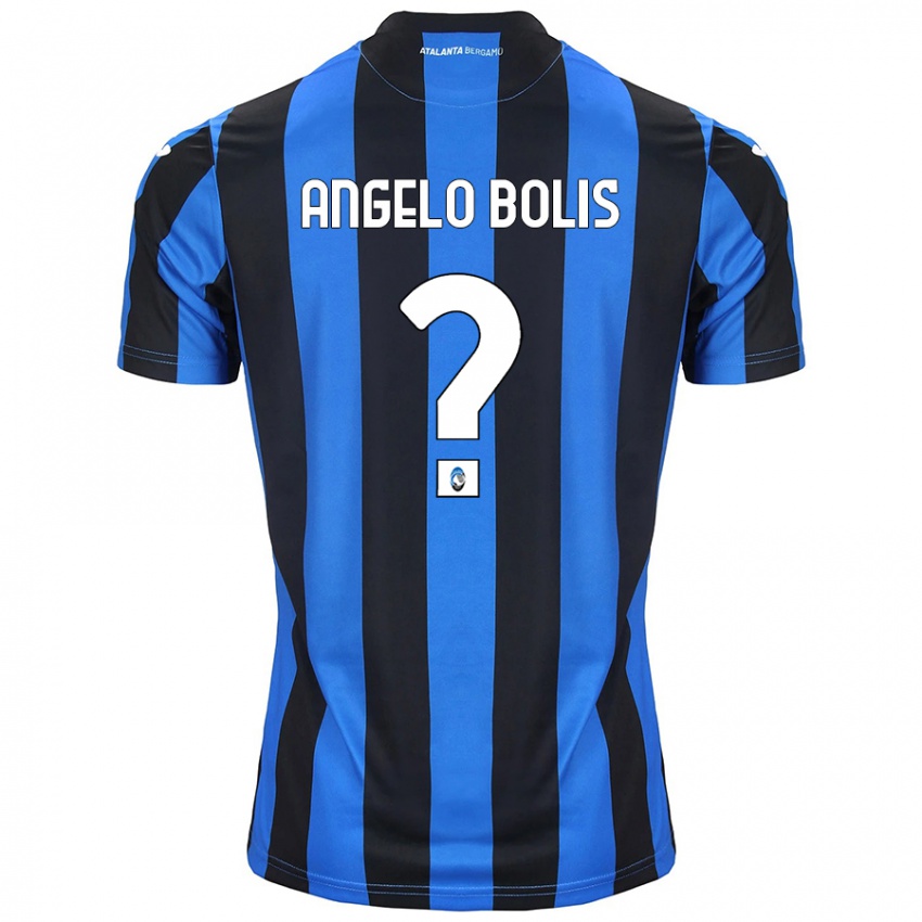 Enfant Maillot Tommaso Angelo Bolis #0 Bleu Noir Tenues Domicile 2024/25 T-Shirt Belgique