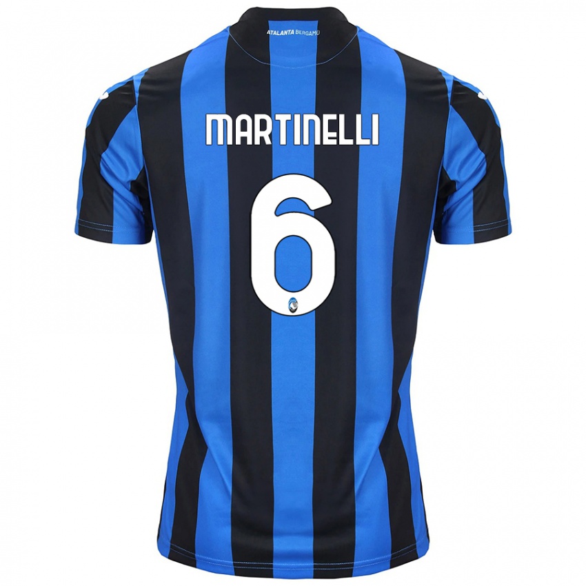 Enfant Maillot Gabriel Martinelli #6 Bleu Noir Tenues Domicile 2024/25 T-Shirt Belgique