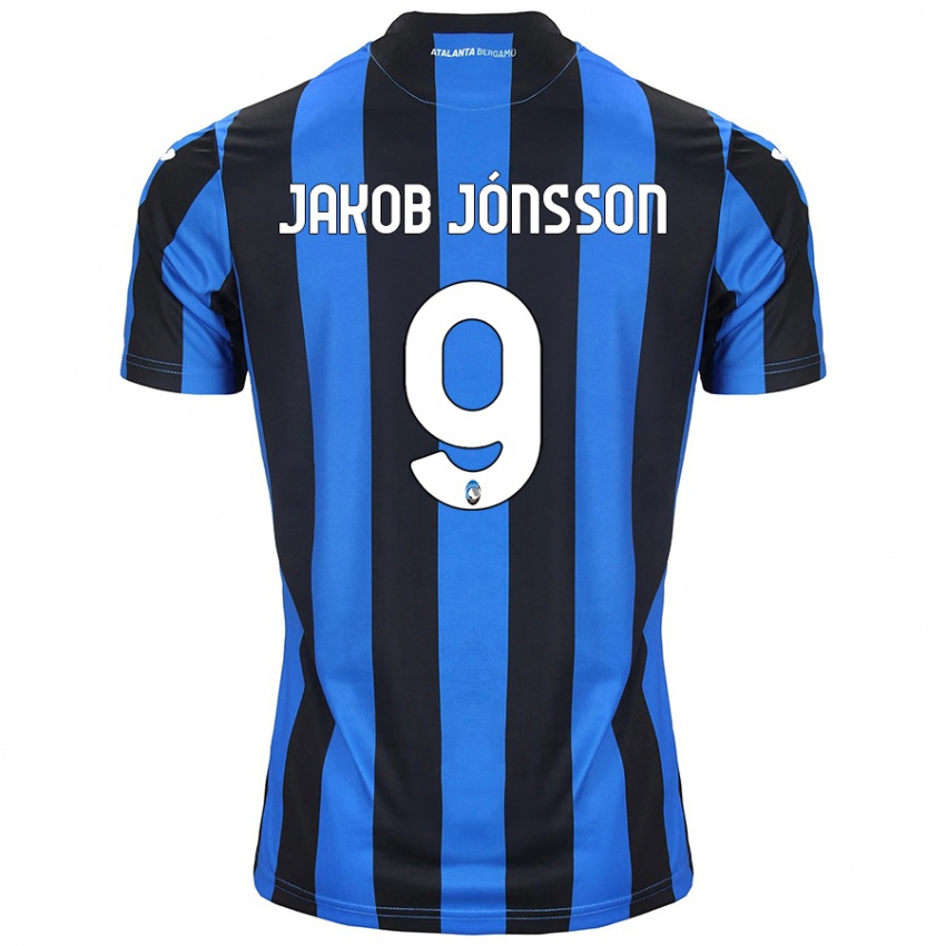 Enfant Maillot Birkir Jakob Jónsson #9 Bleu Noir Tenues Domicile 2024/25 T-Shirt Belgique