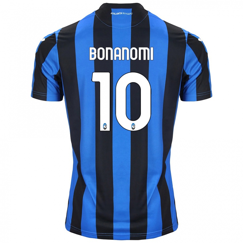 Enfant Maillot Andrea Bonanomi #10 Bleu Noir Tenues Domicile 2024/25 T-Shirt Belgique