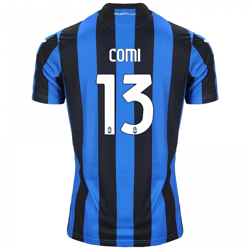 Kinder Pietro Comi #13 Blau Schwarz Heimtrikot Trikot 2024/25 T-Shirt Belgien