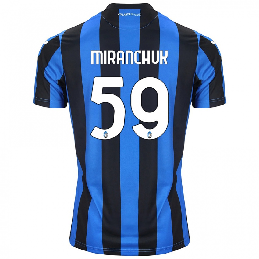 Enfant Maillot Aleksey Miranchuk #59 Bleu Noir Tenues Domicile 2024/25 T-Shirt Belgique