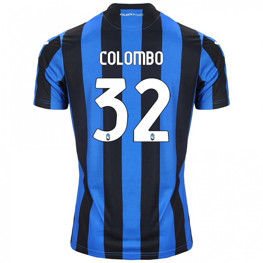 Kinderen Matteo Colombo #32 Blauw Zwart Thuisshirt Thuistenue 2024/25 T-Shirt België