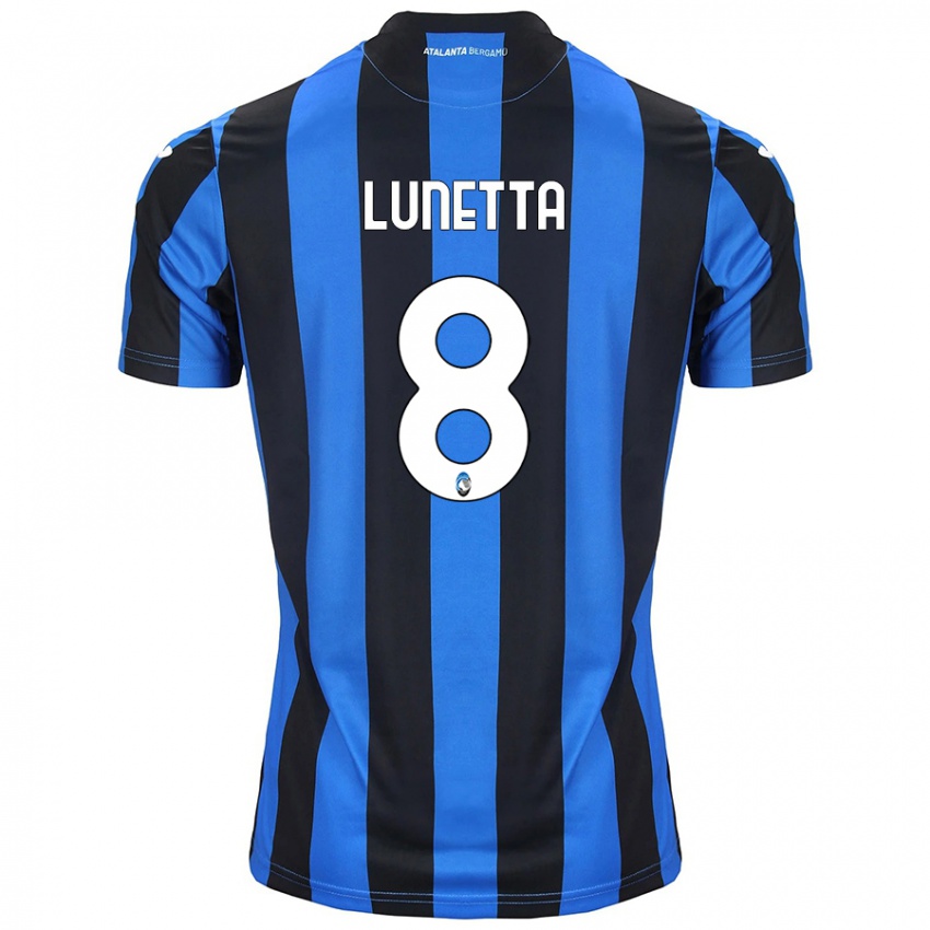 Enfant Maillot Gabriel Lunetta #8 Bleu Noir Tenues Domicile 2024/25 T-Shirt Belgique