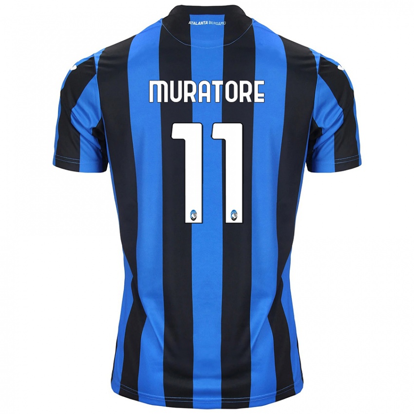 Enfant Maillot Simone Muratore #11 Bleu Noir Tenues Domicile 2024/25 T-Shirt Belgique