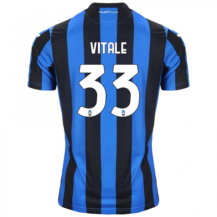 Kinderen Francesca Vitale #33 Blauw Zwart Thuisshirt Thuistenue 2024/25 T-Shirt België