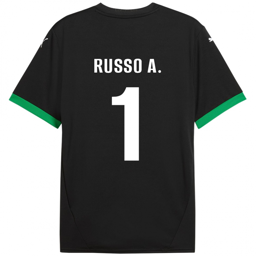 Kinderen Alessandro Russo #1 Zwart Donkergroen Thuisshirt Thuistenue 2024/25 T-Shirt België