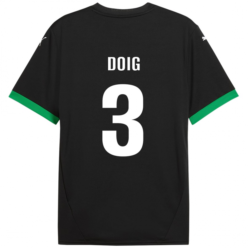 Kinderen Josh Doig #3 Zwart Donkergroen Thuisshirt Thuistenue 2024/25 T-Shirt België