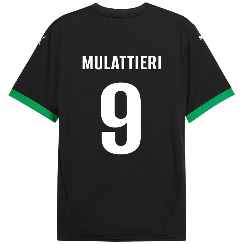 Kinderen Samuele Mulattieri #9 Zwart Donkergroen Thuisshirt Thuistenue 2024/25 T-Shirt België