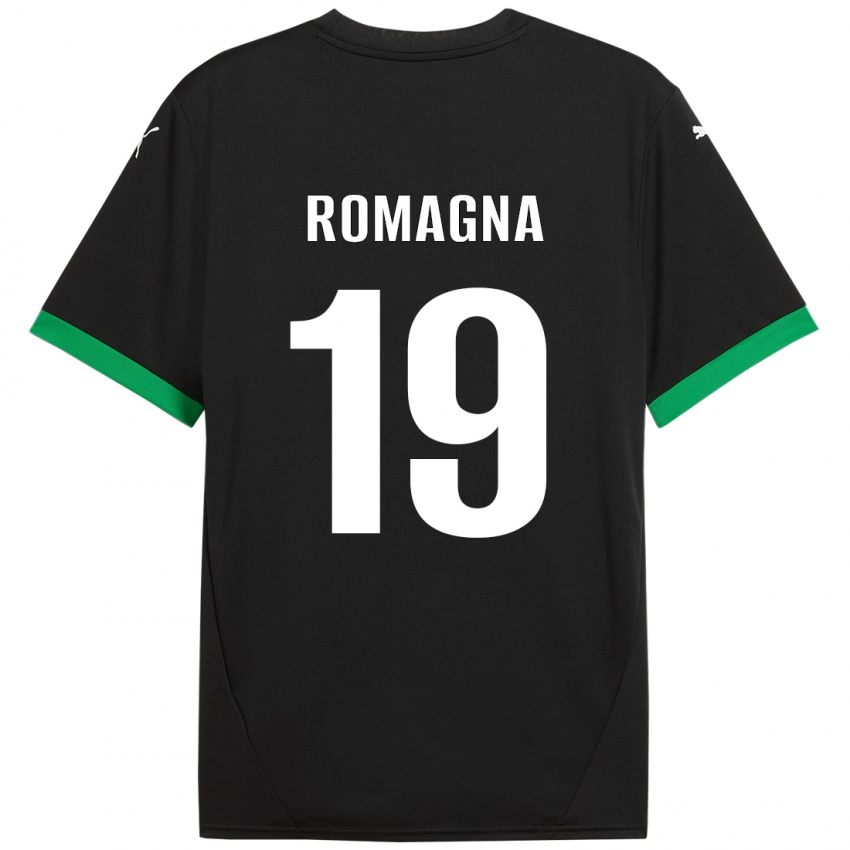 Kinderen Filippo Romagna #19 Zwart Donkergroen Thuisshirt Thuistenue 2024/25 T-Shirt België