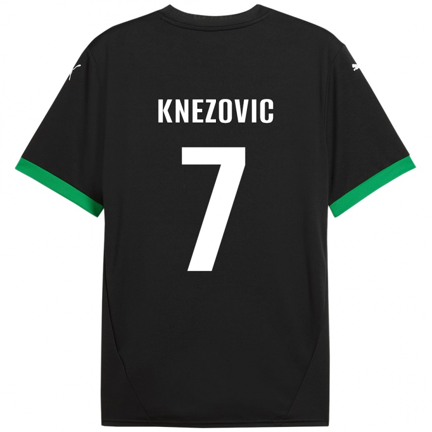 Kinderen Borna Knezovic #7 Zwart Donkergroen Thuisshirt Thuistenue 2024/25 T-Shirt België