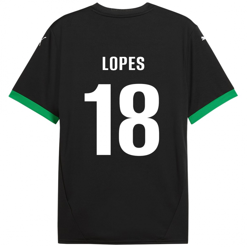 Kinderen Emerick Lopes #18 Zwart Donkergroen Thuisshirt Thuistenue 2024/25 T-Shirt België