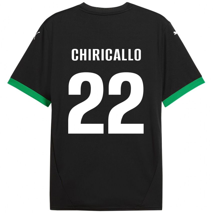 Kinderen Giovanni Chiricallo #22 Zwart Donkergroen Thuisshirt Thuistenue 2024/25 T-Shirt België