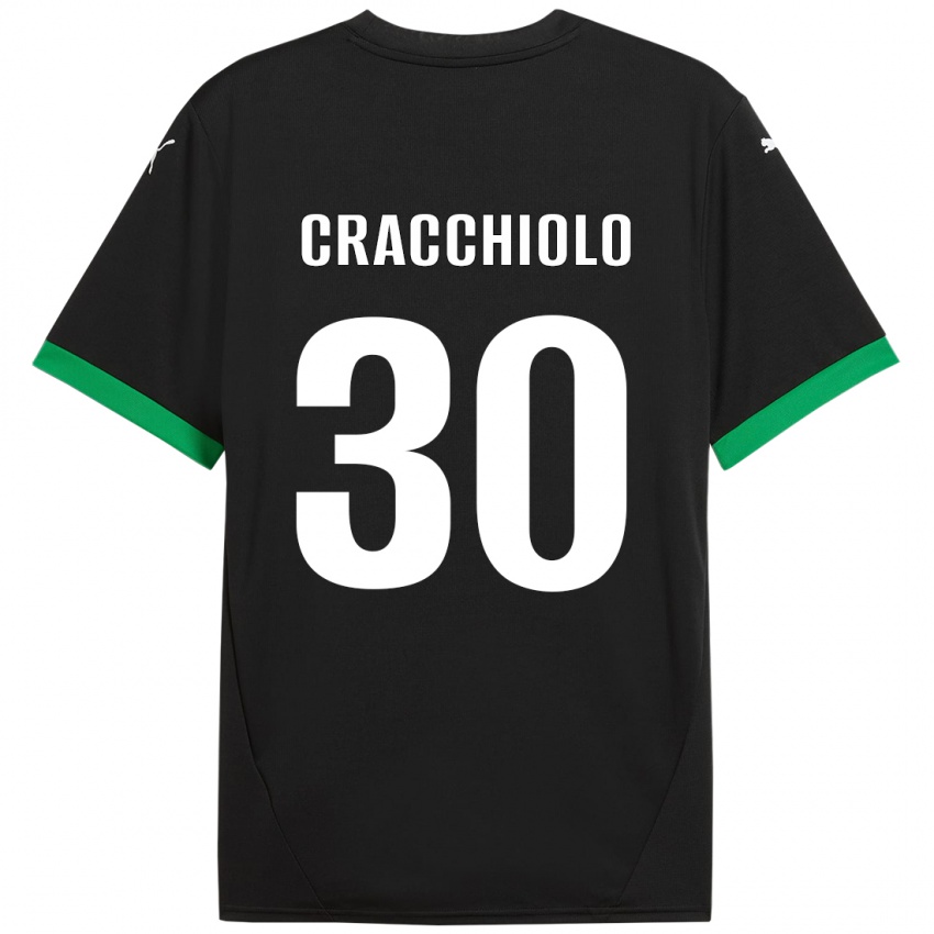 Kinderen Leonardo Cracchiolo #30 Zwart Donkergroen Thuisshirt Thuistenue 2024/25 T-Shirt België