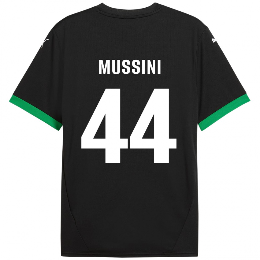 Kinderen Andrea Mussini #44 Zwart Donkergroen Thuisshirt Thuistenue 2024/25 T-Shirt België