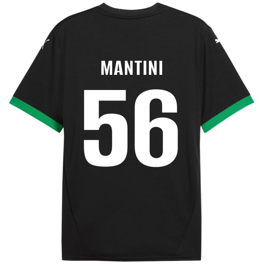 Kinderen Raffaele Mantini #56 Zwart Donkergroen Thuisshirt Thuistenue 2024/25 T-Shirt België