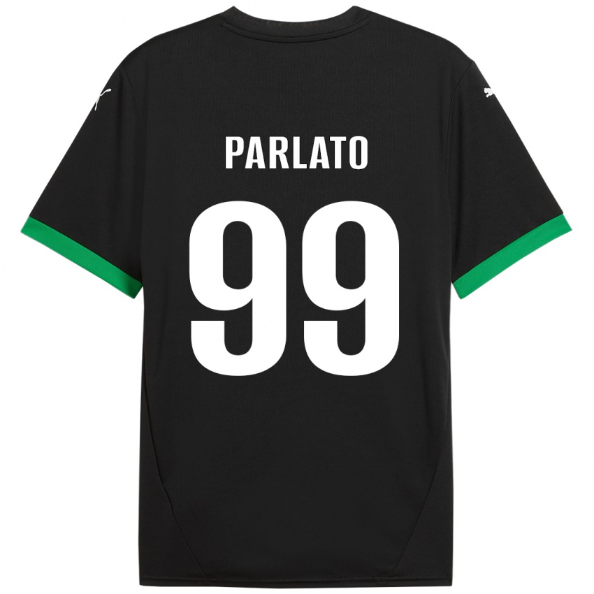 Kinderen Claudio Parlato #99 Zwart Donkergroen Thuisshirt Thuistenue 2024/25 T-Shirt België