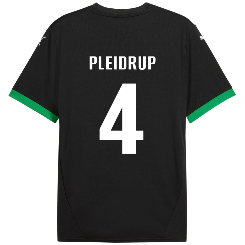 Kinderen Caroline Pleidrup #4 Zwart Donkergroen Thuisshirt Thuistenue 2024/25 T-Shirt België