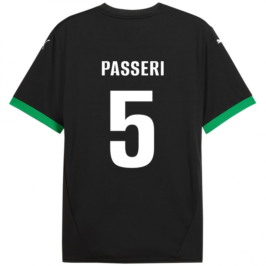 Kinderen Angela Passeri #5 Zwart Donkergroen Thuisshirt Thuistenue 2024/25 T-Shirt België