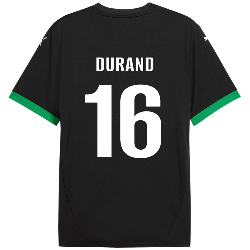 Kinderen Solène Durand #16 Zwart Donkergroen Thuisshirt Thuistenue 2024/25 T-Shirt België