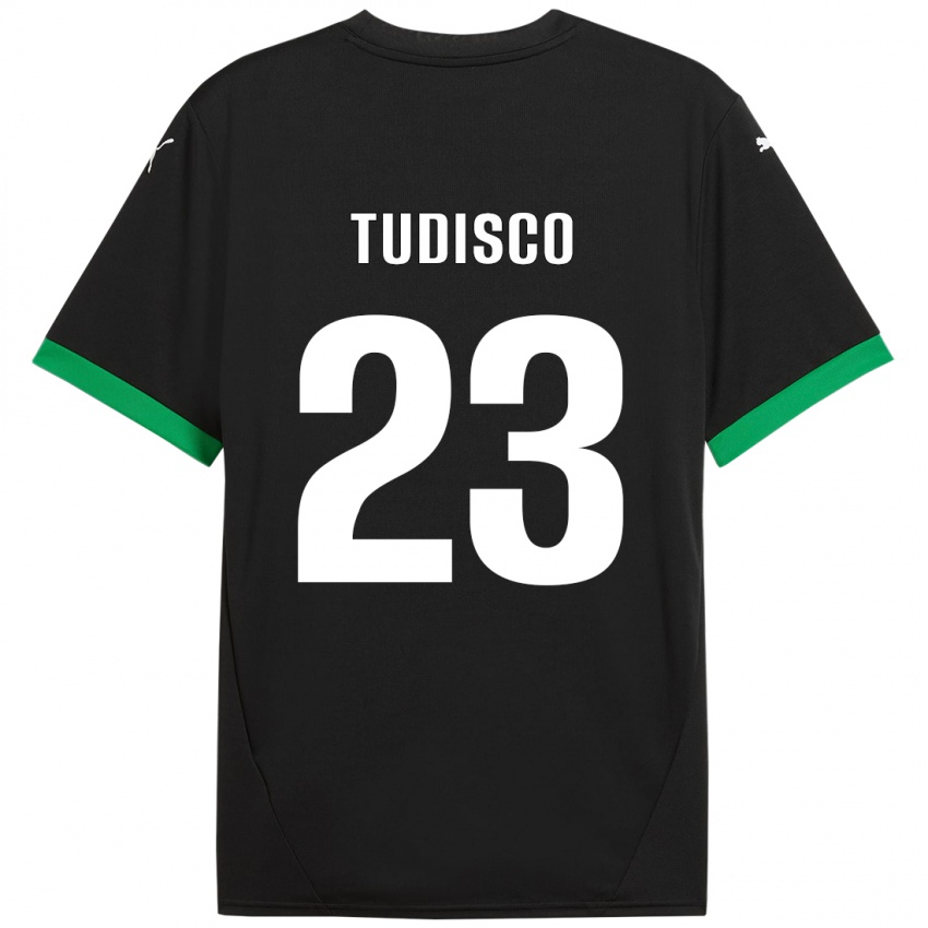 Kinderen Giorgia Tudisco #23 Zwart Donkergroen Thuisshirt Thuistenue 2024/25 T-Shirt België