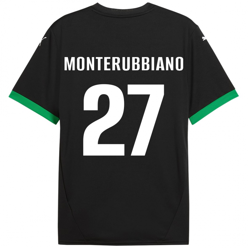 Kinderen Valeria Monterubbiano #27 Zwart Donkergroen Thuisshirt Thuistenue 2024/25 T-Shirt België