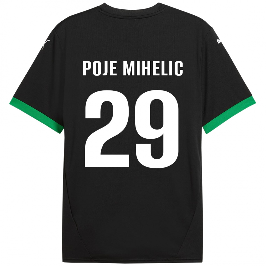 Kinderen Naja Poje Mihelič #29 Zwart Donkergroen Thuisshirt Thuistenue 2024/25 T-Shirt België