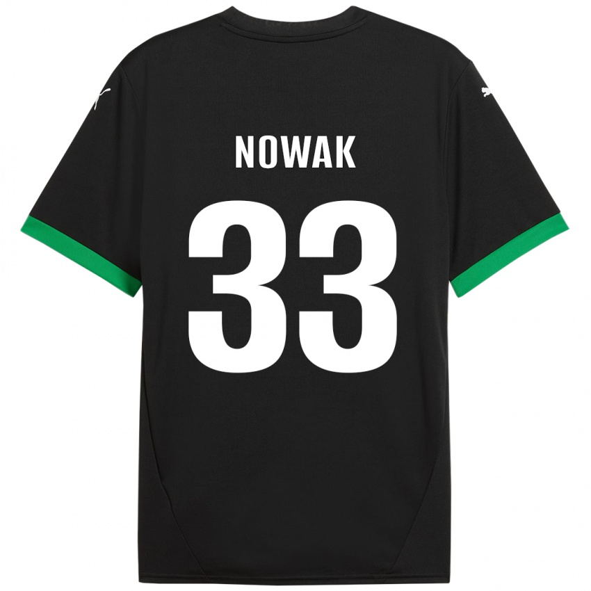 Kinderen Julie Nowak #33 Zwart Donkergroen Thuisshirt Thuistenue 2024/25 T-Shirt België