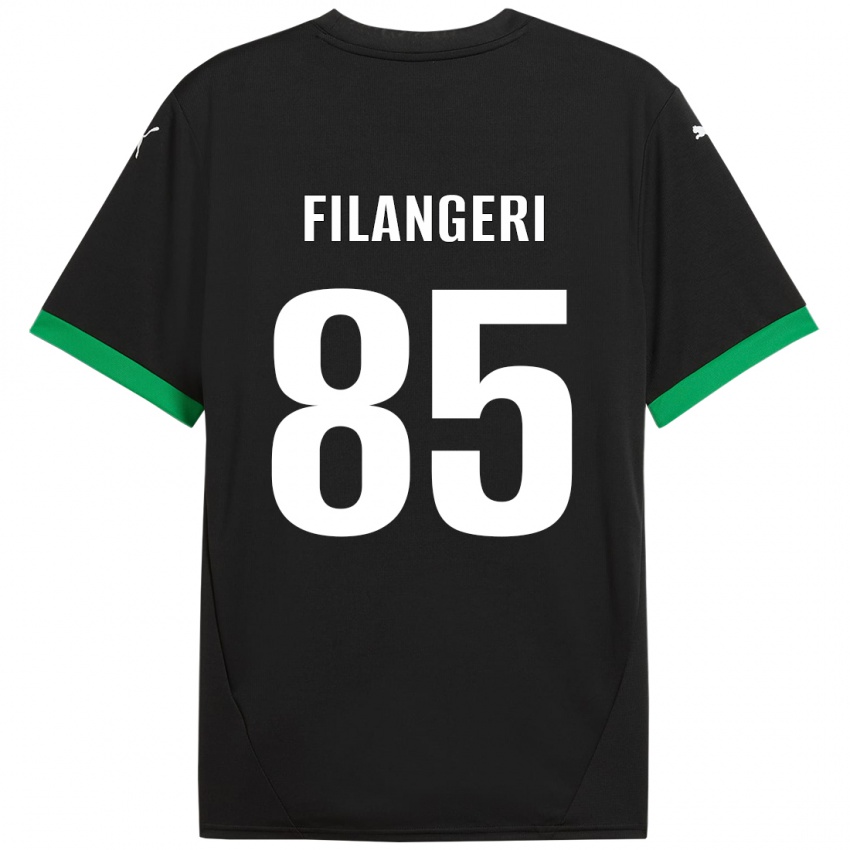 Kinderen Maria Luisa Filangeri #85 Zwart Donkergroen Thuisshirt Thuistenue 2024/25 T-Shirt België