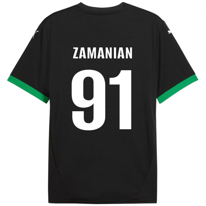 Kinderen Annahita Zamanian #91 Zwart Donkergroen Thuisshirt Thuistenue 2024/25 T-Shirt België