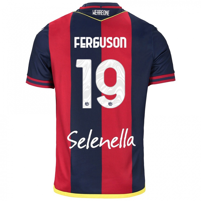 Kinderen Lewis Ferguson #19 Rood Koningsblauw Thuisshirt Thuistenue 2024/25 T-Shirt België