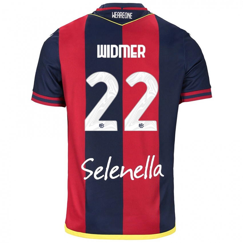 Kinderen Renato Widmer D’autilia #22 Rood Koningsblauw Thuisshirt Thuistenue 2024/25 T-Shirt België