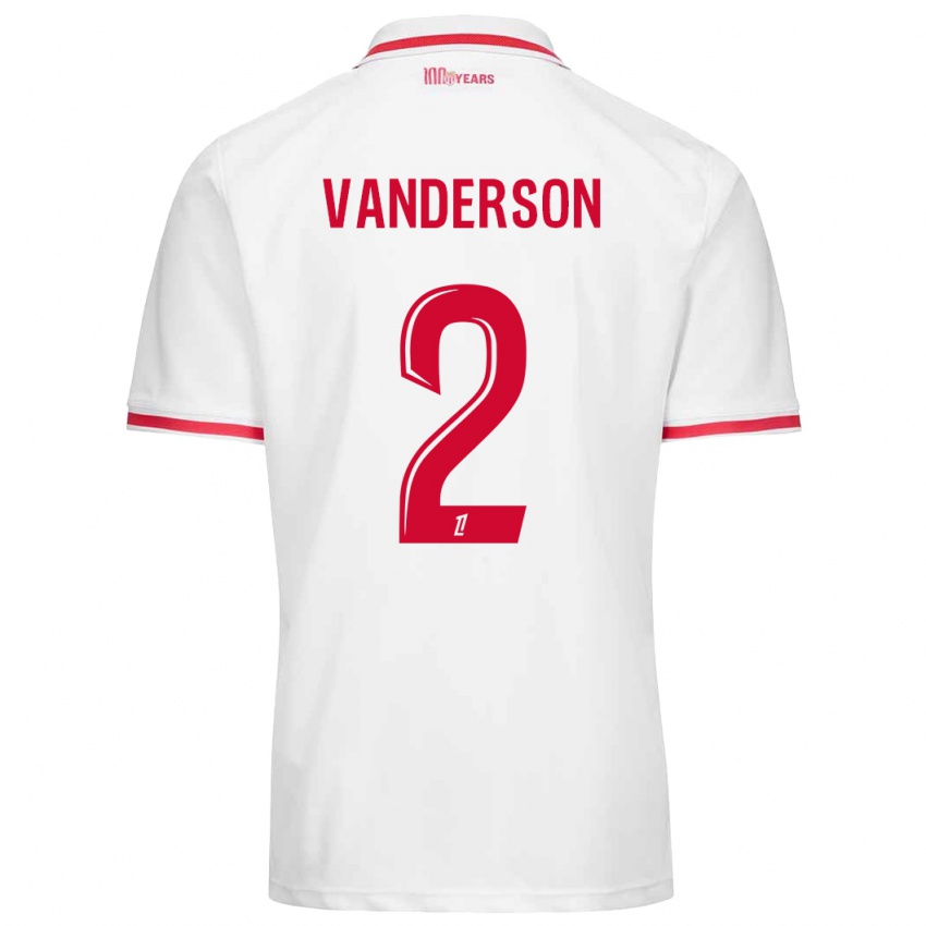 Kinderen Vanderson #2 Wit Rood Thuisshirt Thuistenue 2024/25 T-Shirt België