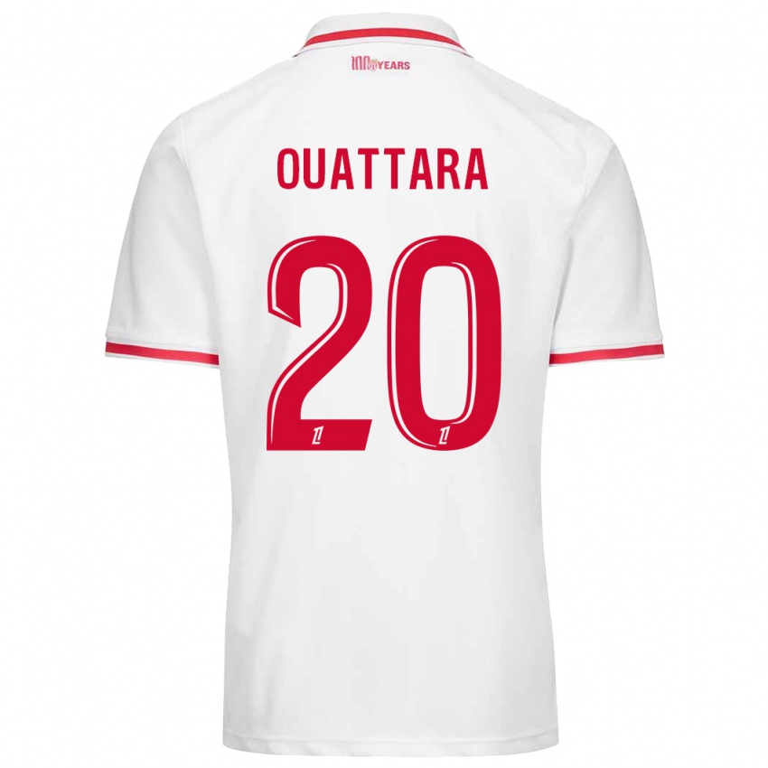 Kinderen Kassoum Ouattara #20 Wit Rood Thuisshirt Thuistenue 2024/25 T-Shirt België