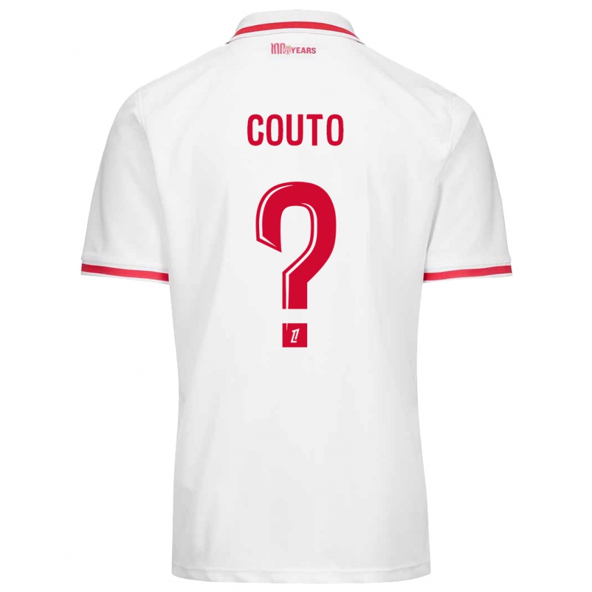 Kinderen Enzo Couto #0 Wit Rood Thuisshirt Thuistenue 2024/25 T-Shirt België