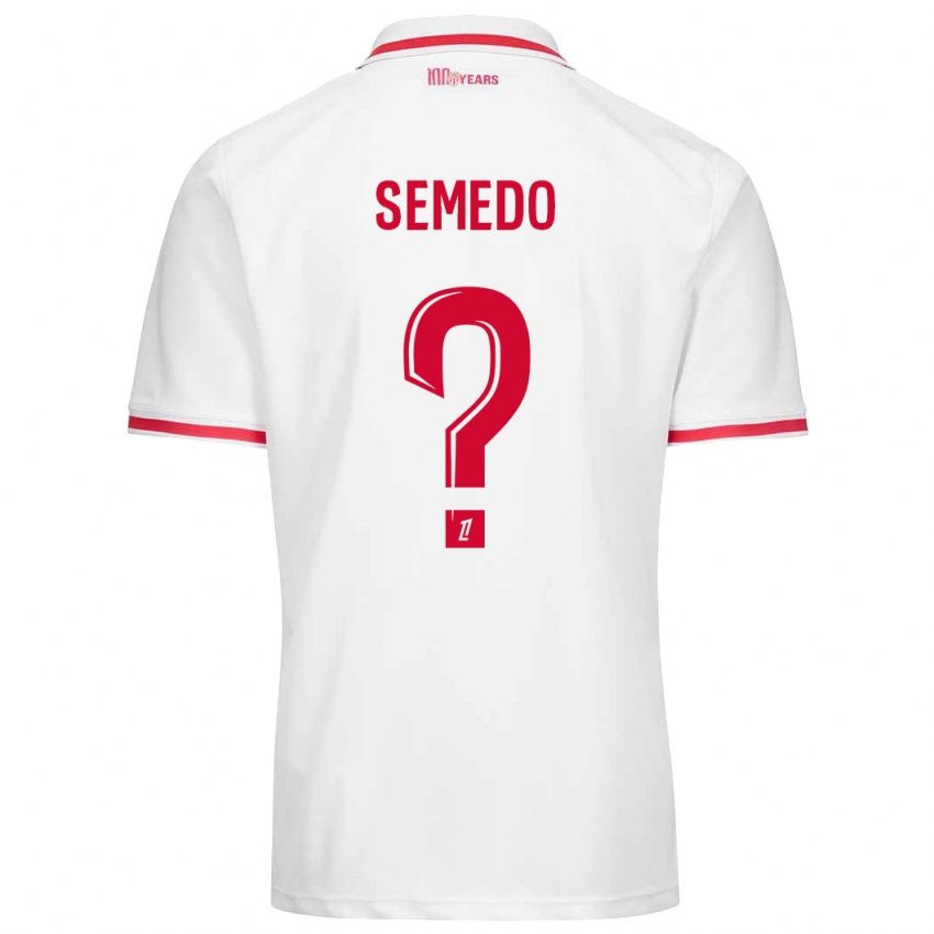 Kinderen Jordan Semedo #0 Wit Rood Thuisshirt Thuistenue 2024/25 T-Shirt België