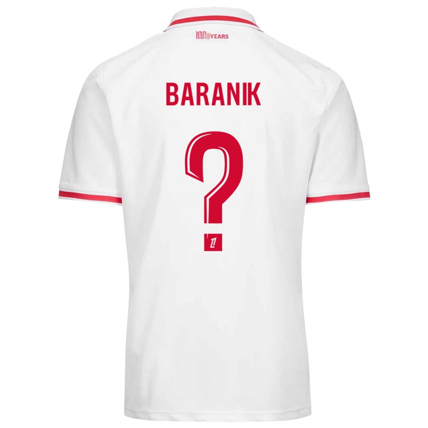 Kinderen Florian Baranik #0 Wit Rood Thuisshirt Thuistenue 2024/25 T-Shirt België